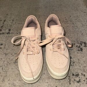Nike Light Pink Suede Sneakers